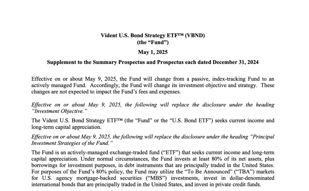 VBND Summary Prospectus